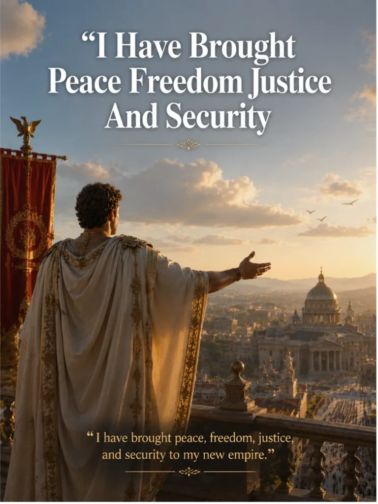 i-have-brought-peace-freedom-justice-and-security-quotes